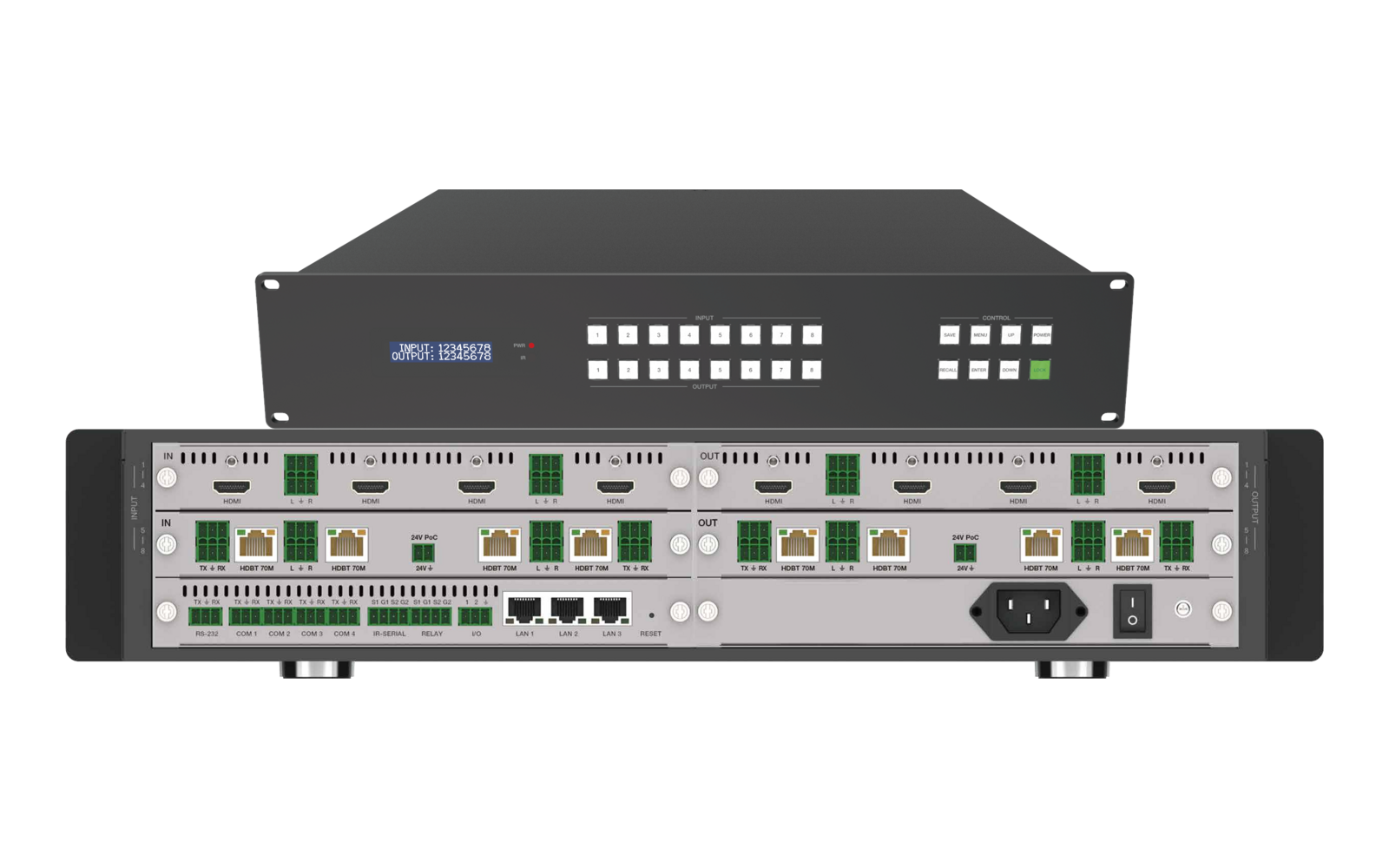 DP-MX988M 8x8 4K60 Seamless Modular Matrix