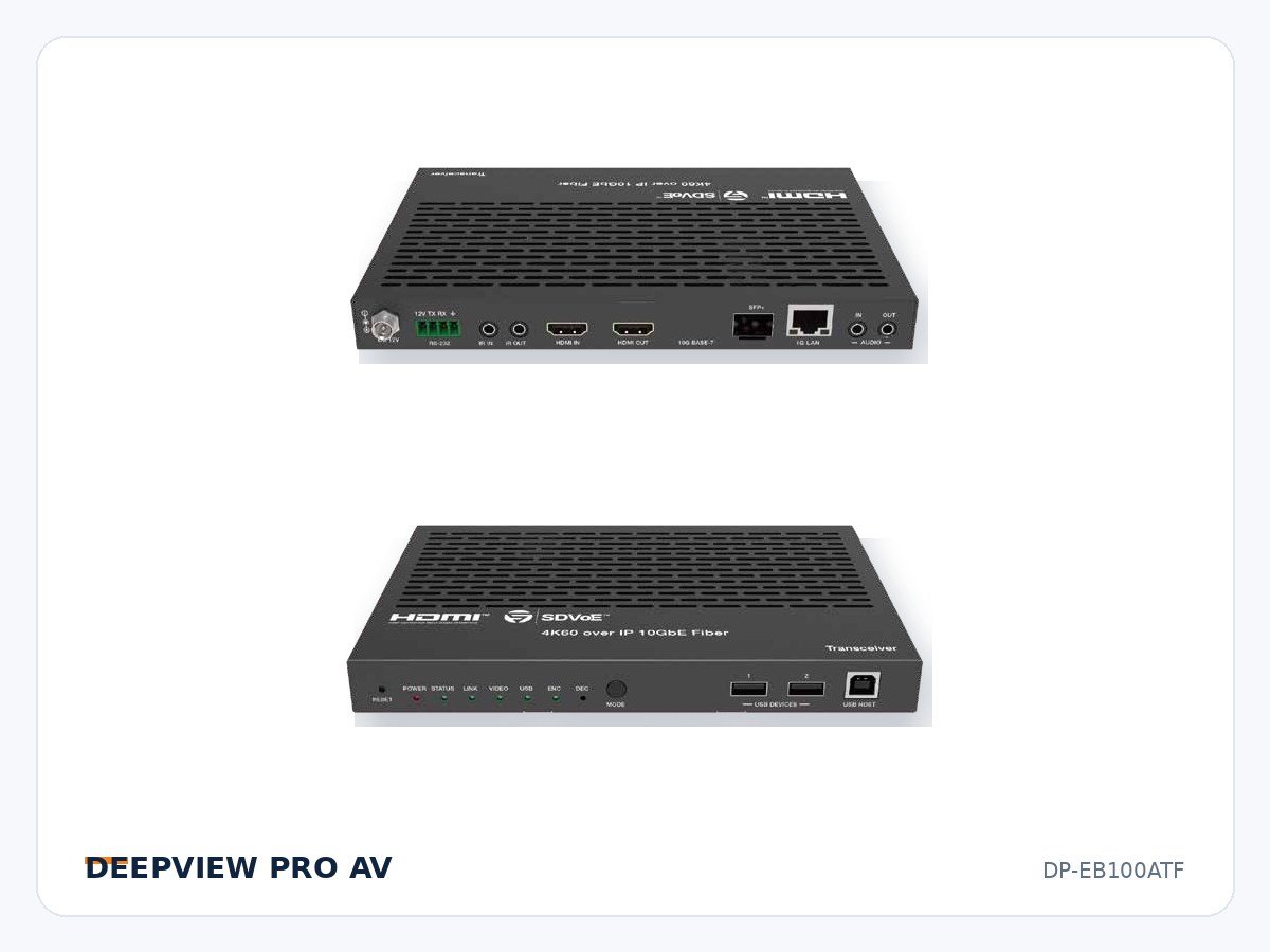 DP-EB100ATF SDVoE Fiber Transceiver Combo Box