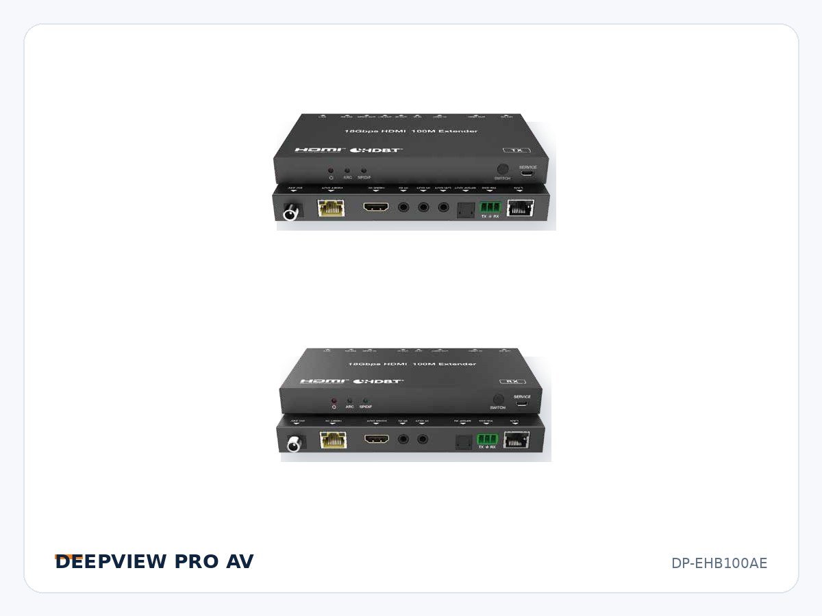 DP-EHB100AE HDMI 4K 18Gbps HDBaseT Extender 100m with ARC and Ethernet