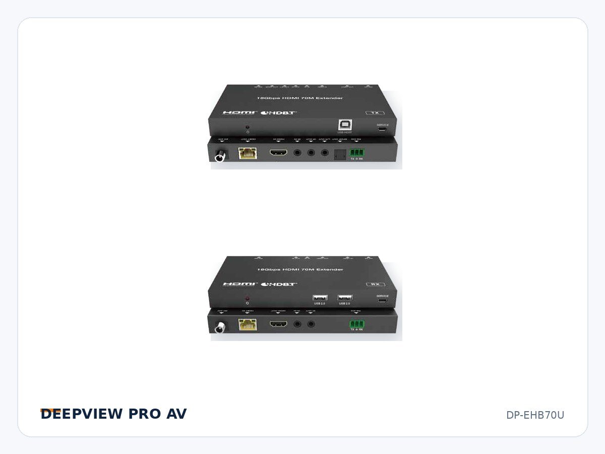 DP-EHB70U HDMI 4K 18Gbps HDBaseT Extender 70m with USB