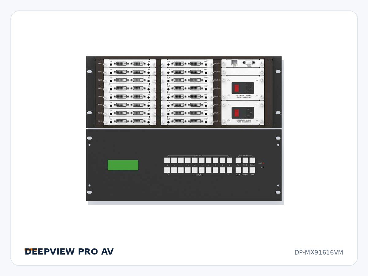 DP-MX91616VM 16x16 4K Seamless Modular Matrix