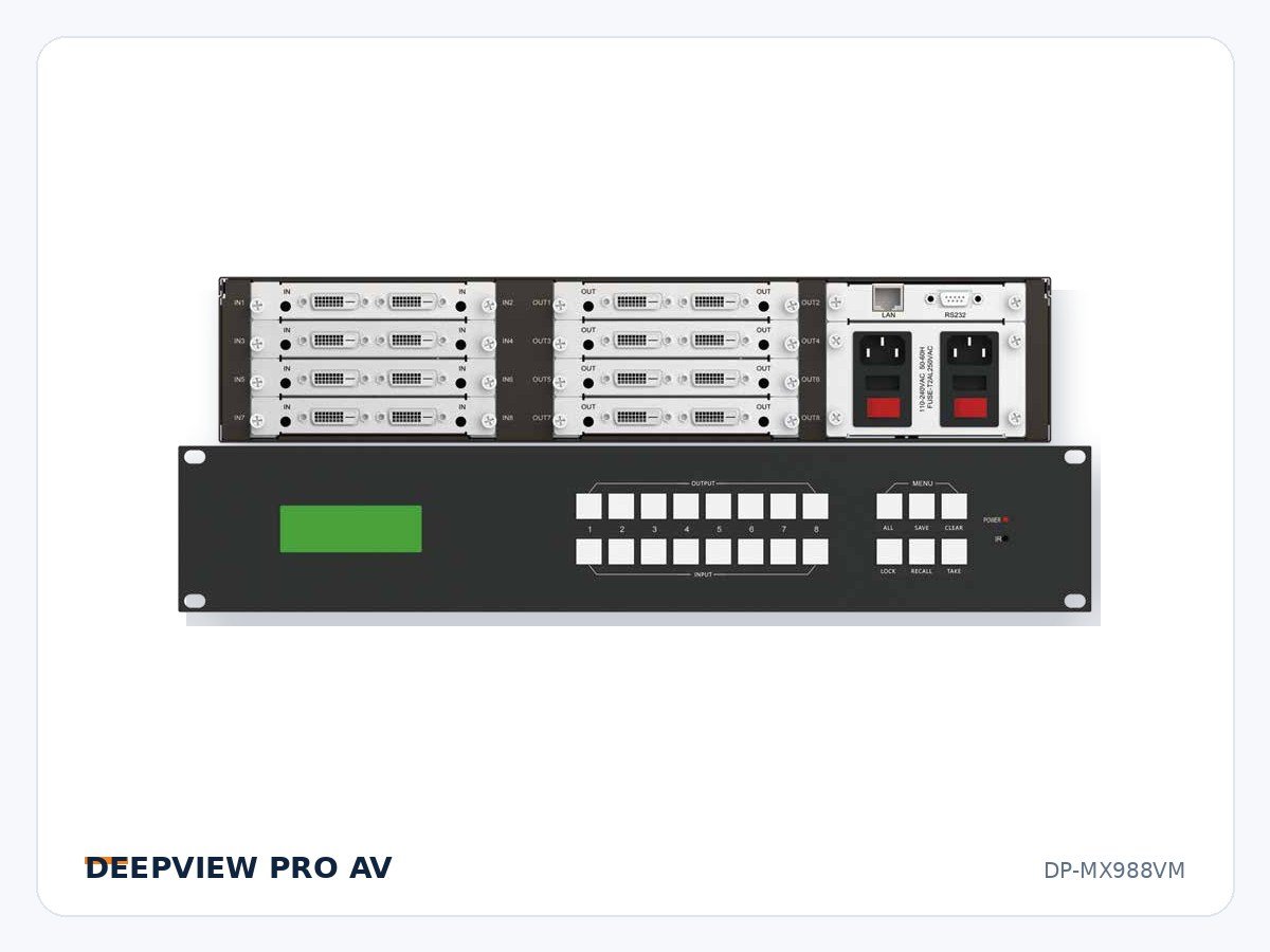 DP-MX988VM 8x8 4K Seamless Modular Matrix