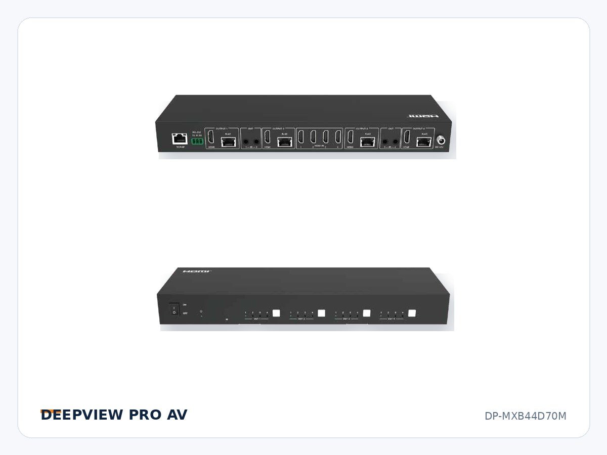 DP-MXB44D70M 4x4 HDMI 4K 18Gbps Matrix over Cat6 70m