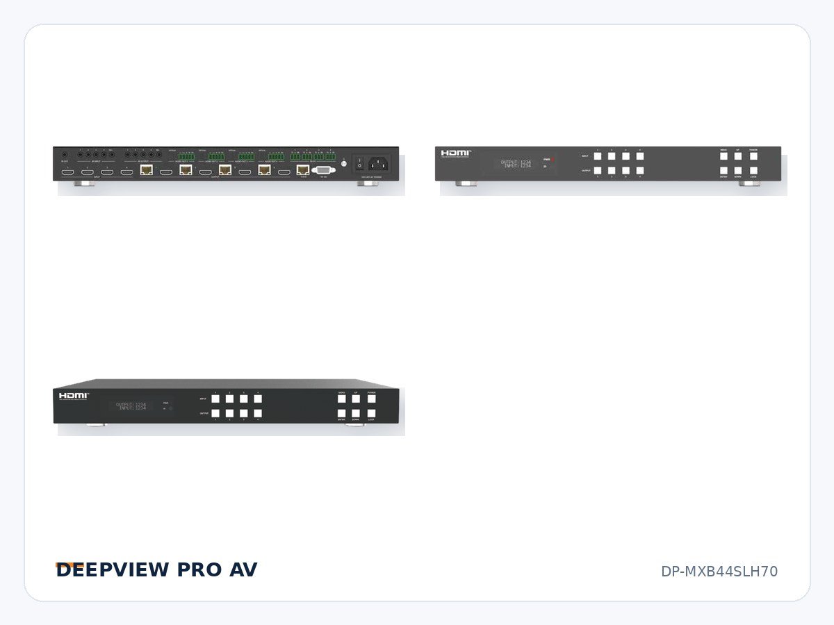 DP-MXB44SLH70 4x4 HDMI 4K 18Gbps Seamless Matrix over HDBaseT 70m with Audio Matrix