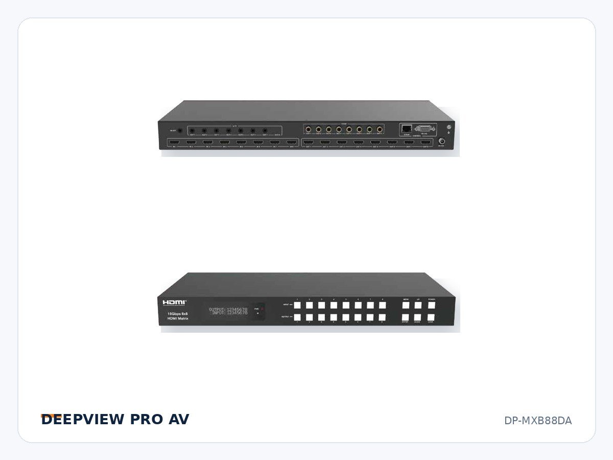 DP-MXB88DA 8x8 HDMI 4K 18Gbps Matrix
