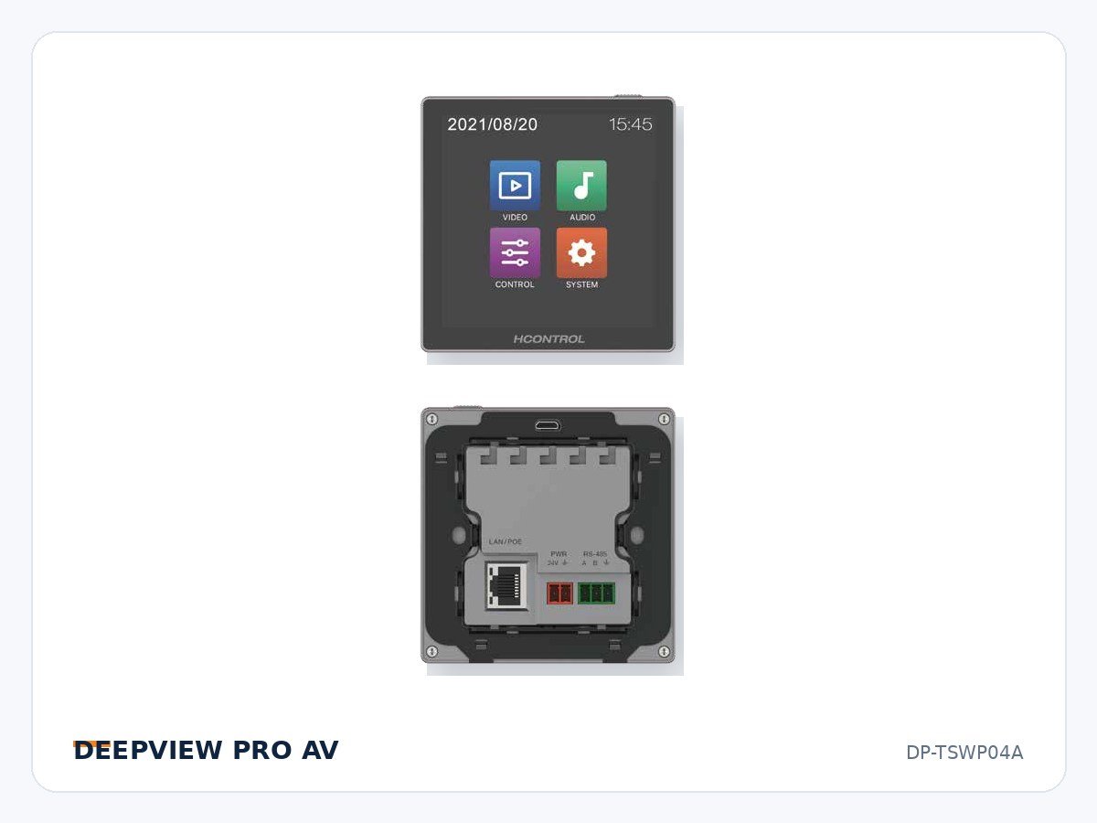 DP-TSWP04A 4-inch In-wall Touch Panel Controller
