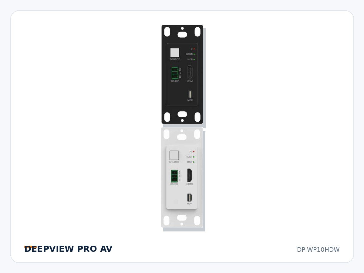 DP-WP10HDW HDMI/DP 4K 18Gbps Wall Plate 70m with RS-232 (US 1-Gang)