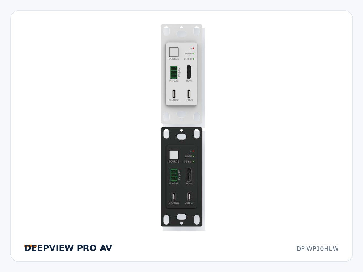DP-WP10HUW HDMI/USB-C 4K 18Gbps Wall Plate 70m with RS-232 (US 1-Gang)