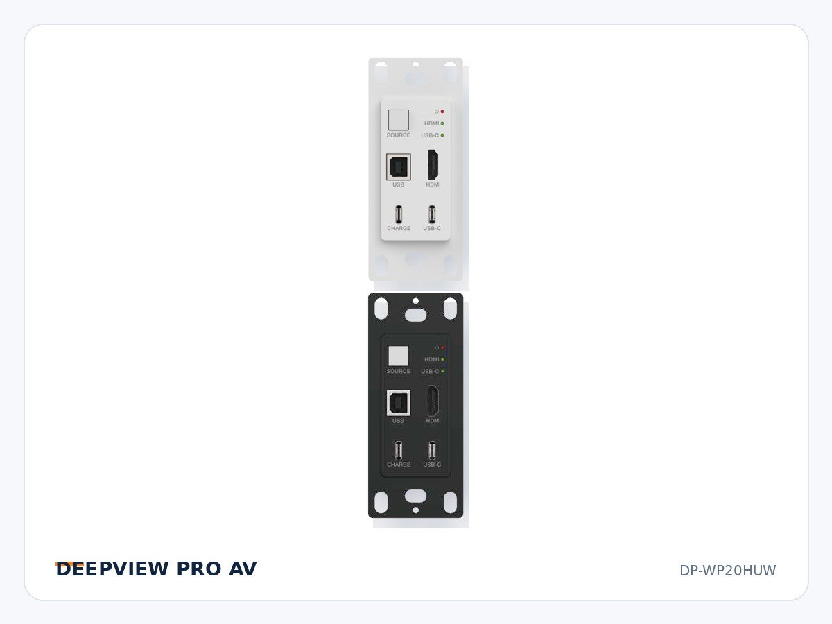 DP-WP20HUW HDMI/USB-C 4K 18Gbps Wall Plate 70m with USB (US 1-Gang)