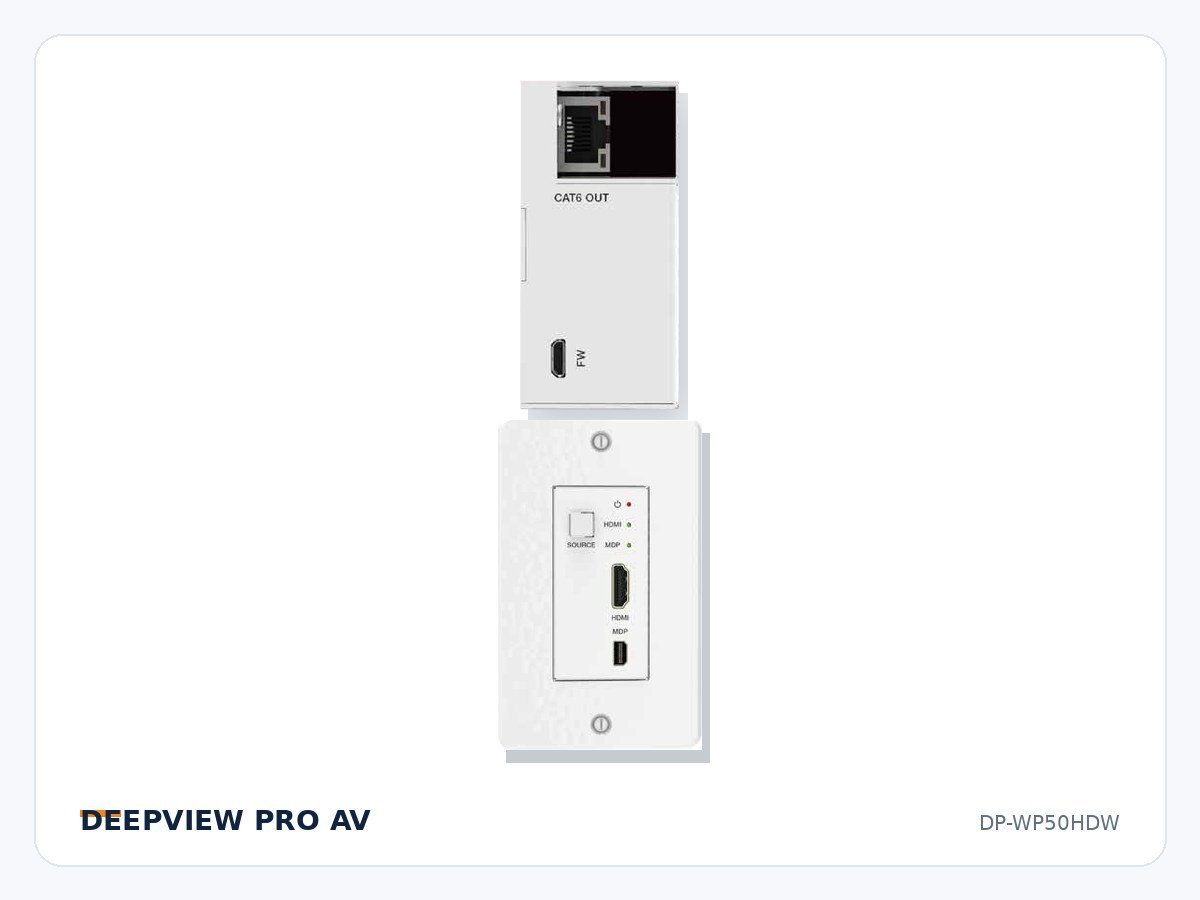 DP-WP50HDW HDMI/DP 4K 18Gbps Wall Plate 50m (US 1-Gang)