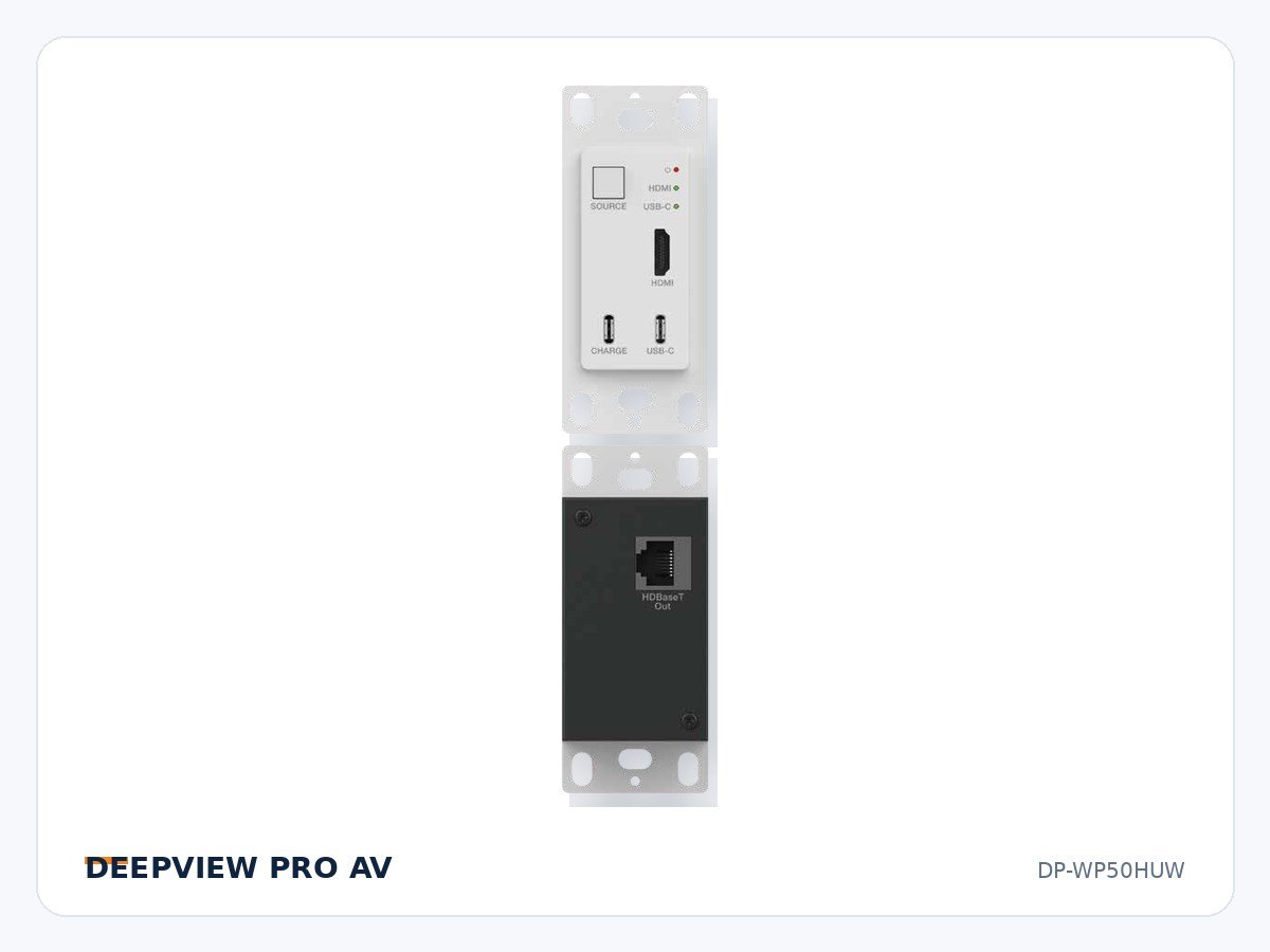 DP-WP50HUW HDMI/USB-C 4K 18Gbps Wall Plate 50m (US 1-Gang)
