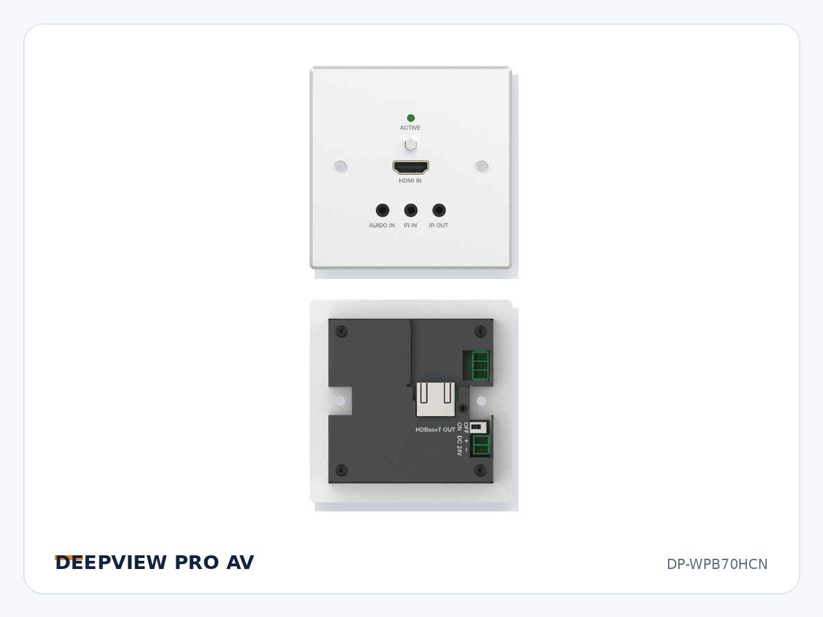 DP-WPB70HCN HDMI 4K 18Gbps Wall Plate 70m (CN/UK 1-Gang)