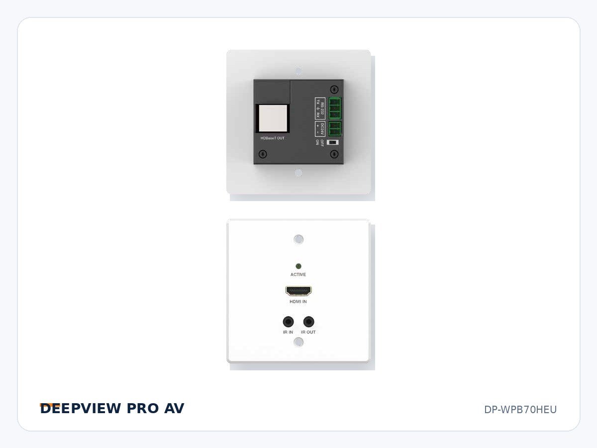 DP-WPB70HEU HDMI 4K 18Gbps Wall Plate 70m (EU 1-Gang)