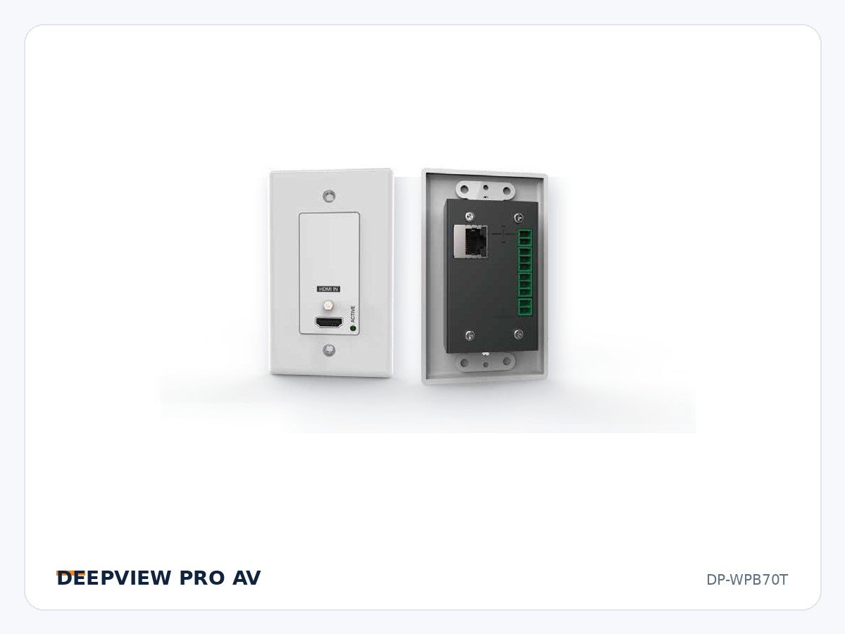 DP-WPB70T HDMI 4K 18Gbps Wall Plate 70m (US 1-Gang)
