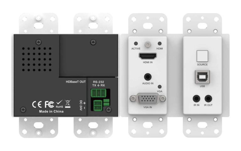 DP-WPB100HUCN HDMI / USB-C 4K60 Wall Plate Extender 100m