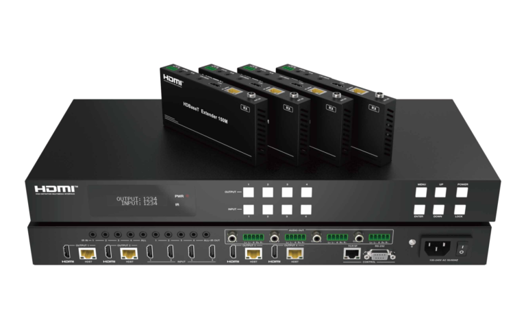DP-MXB44H150 4x4 HDMI 4K60 Matrix over HDBaseT 150m
