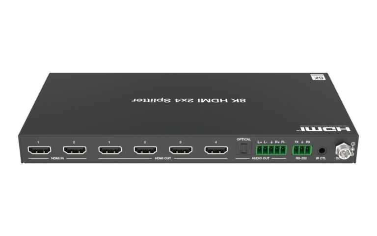 DP-SPC24AP 2x1 / 1x4 HDMI 8K60 Splitter with Audio De-embedding